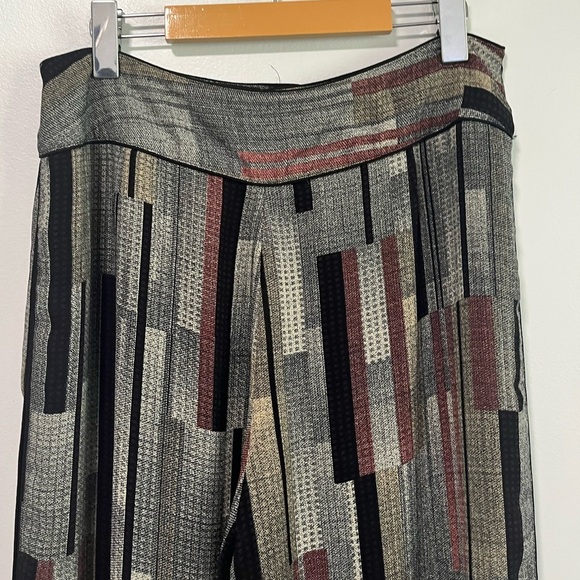 Ezekiel Women’s Wide-Leg Pants XXL Geometric Print High-Waist Flowy Trousers - Picture 5 of 11